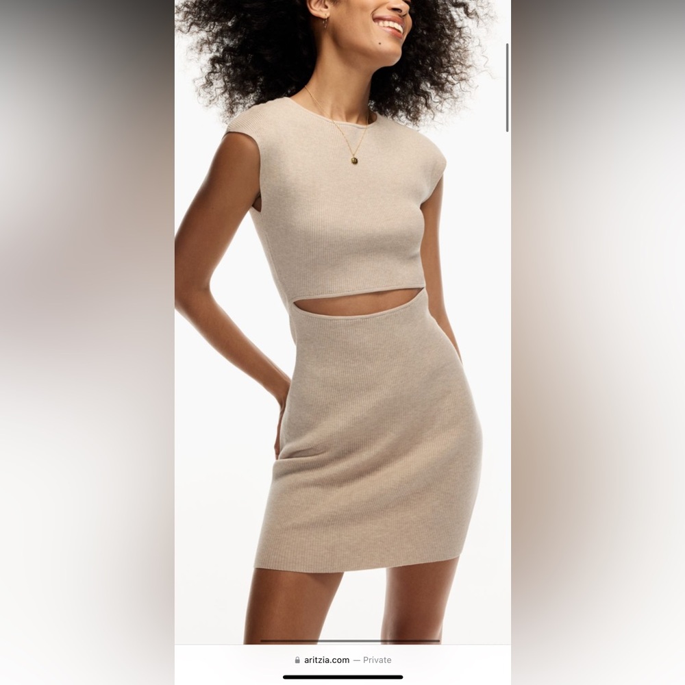 Aritzia Wilfred Free cut out mini dress